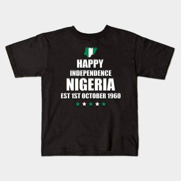 Happy Independence Nigeria Kids T-Shirt by alzo